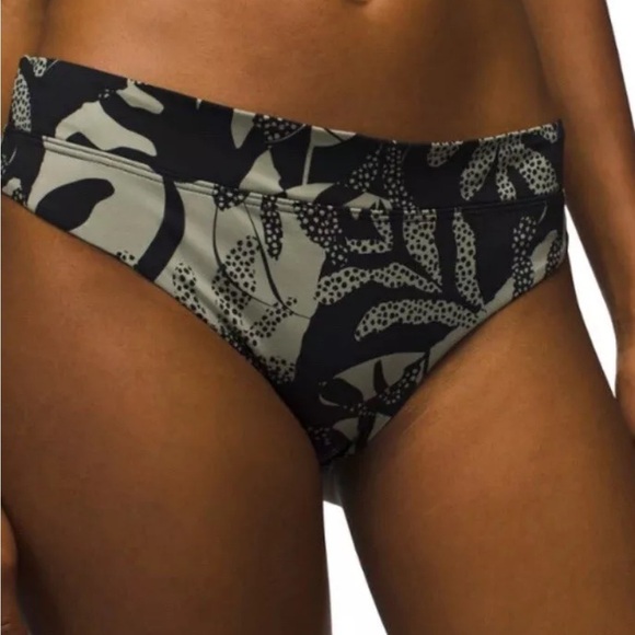 🌻NEW w.tags prAna GEMMA Reversible Swim Bottom in Seaside + Black Size Large - Picture 3 of 11